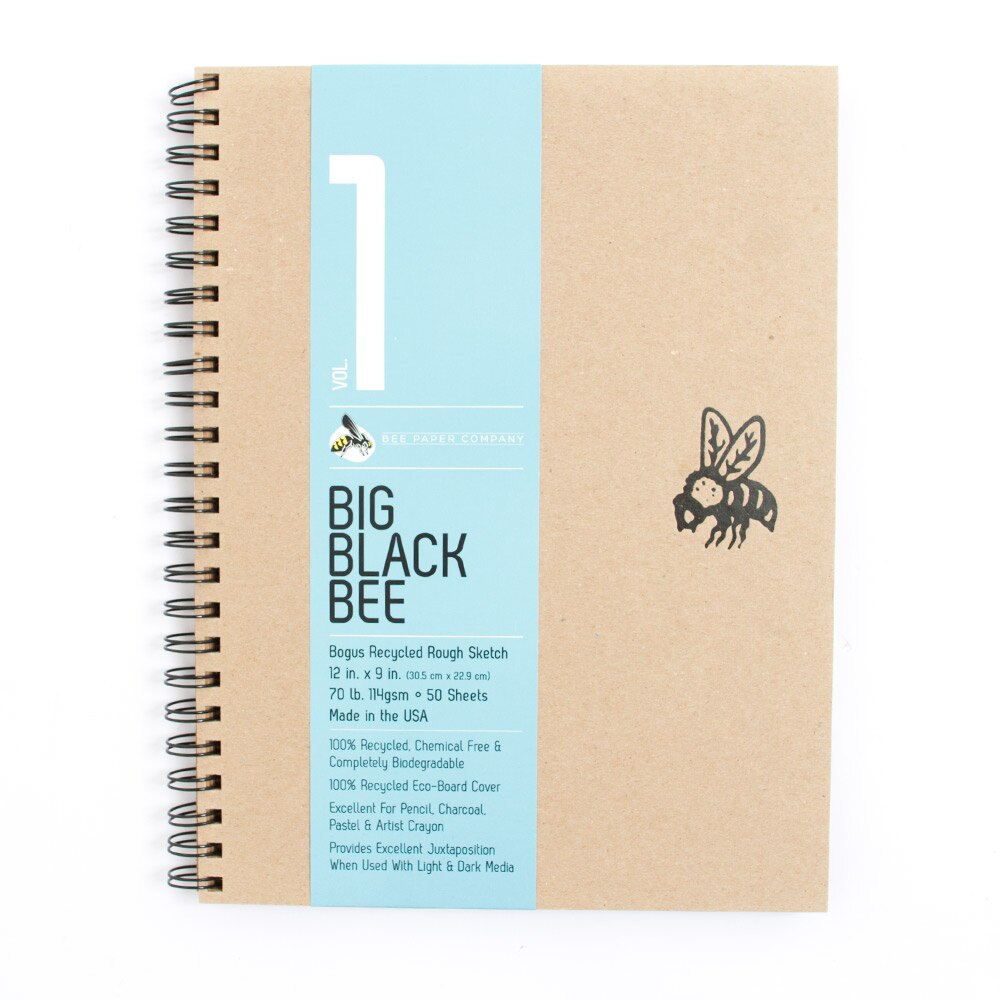 Bee Paper, Black, Sketchbooks & Pads, Art & School, 70#, Big Black Bee, Bogus, 108322